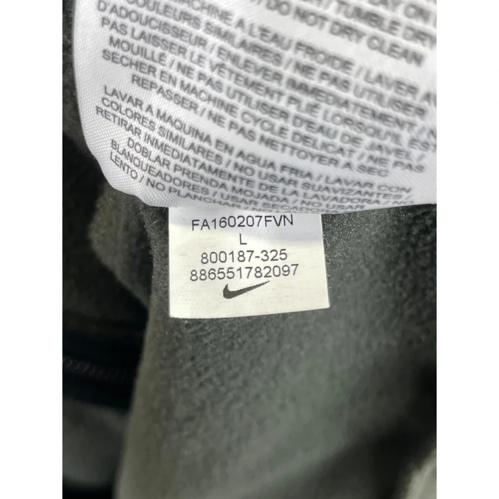 Nike‎ Dri-FIT Training Hoodie Jacket Men's Large Olive Green Full Zip Activewear